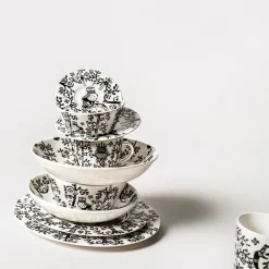 Kahvikuppi 0,2L & vati 15cm musta