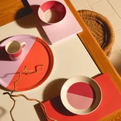 Kulho 17cm 2-väri pinkki-punainen