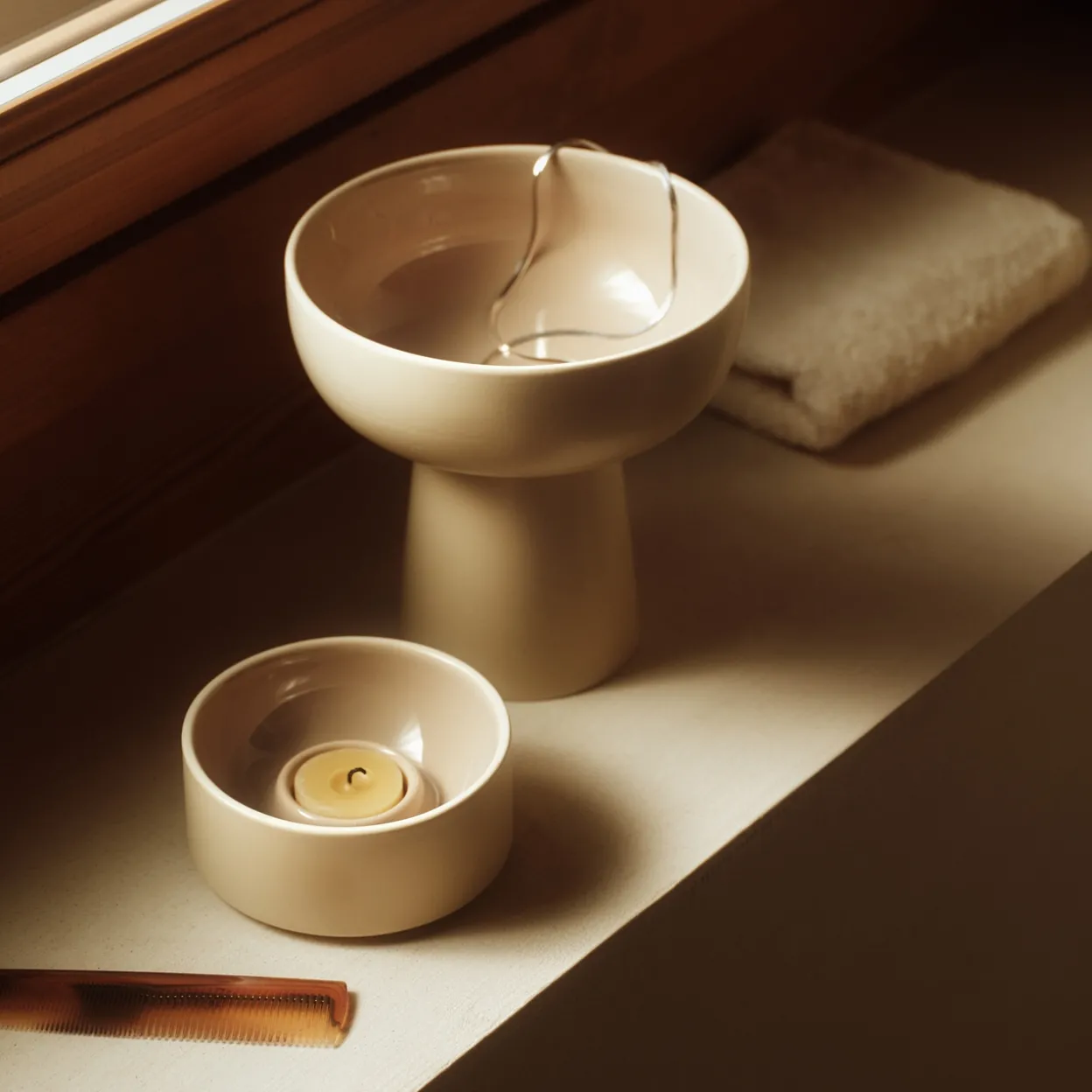 Kynttilälyhty 11x5 cm beige