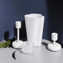 Kynttilänjalka valkoinen 107+183mm 2-kpl