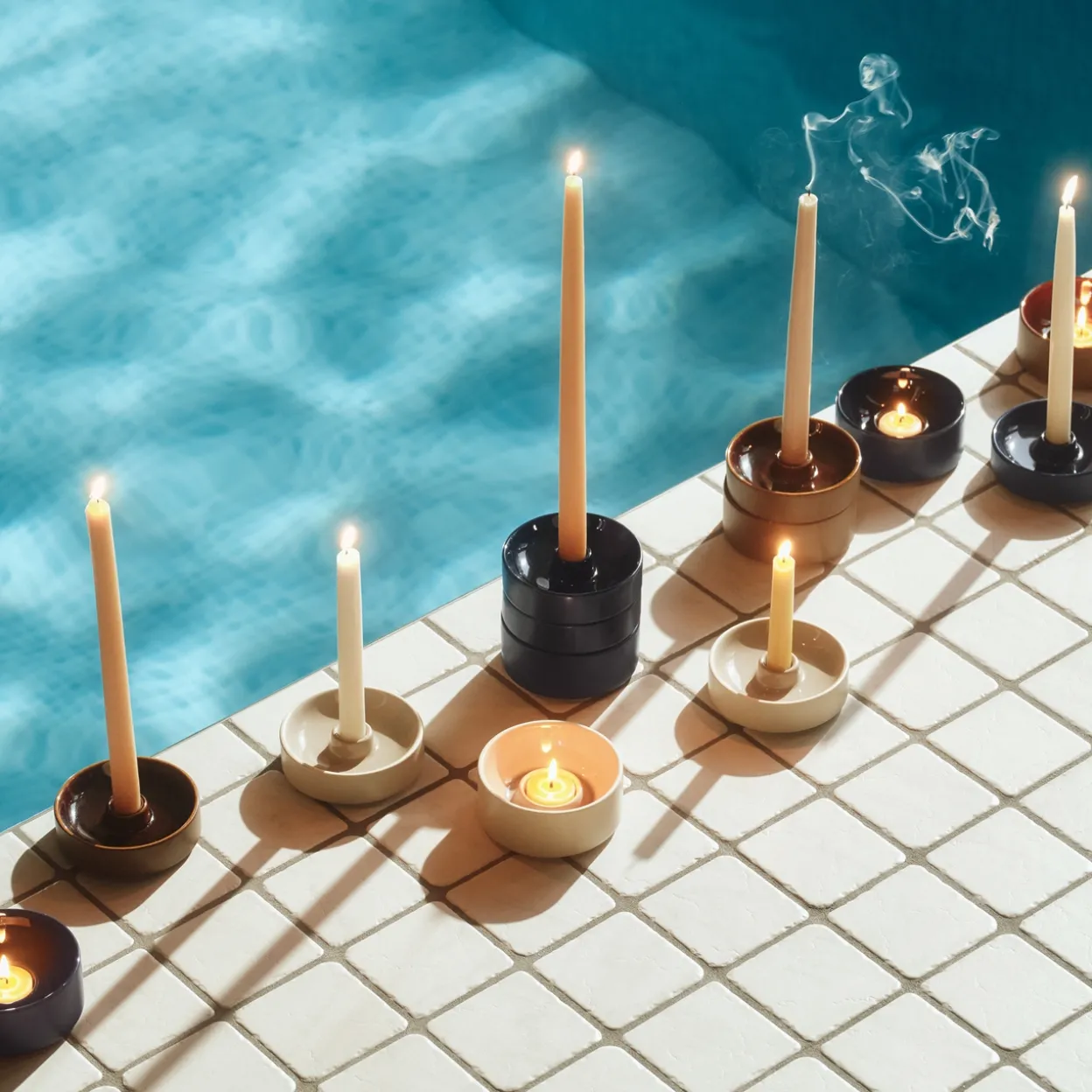 Kynttilänjalka 11x3,5 cm ruskea