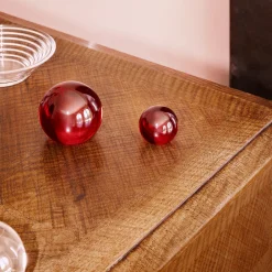 Lasipallo 5cm karmiininpunainen