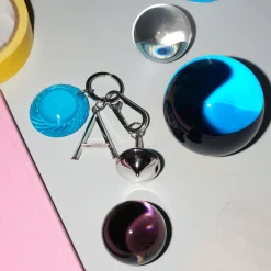 Lasipallo 5cm metallinharmaa