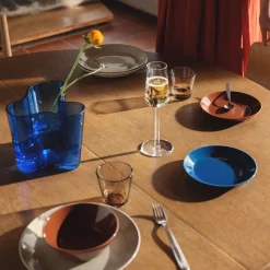 Lautanen 17cm vintage sininen