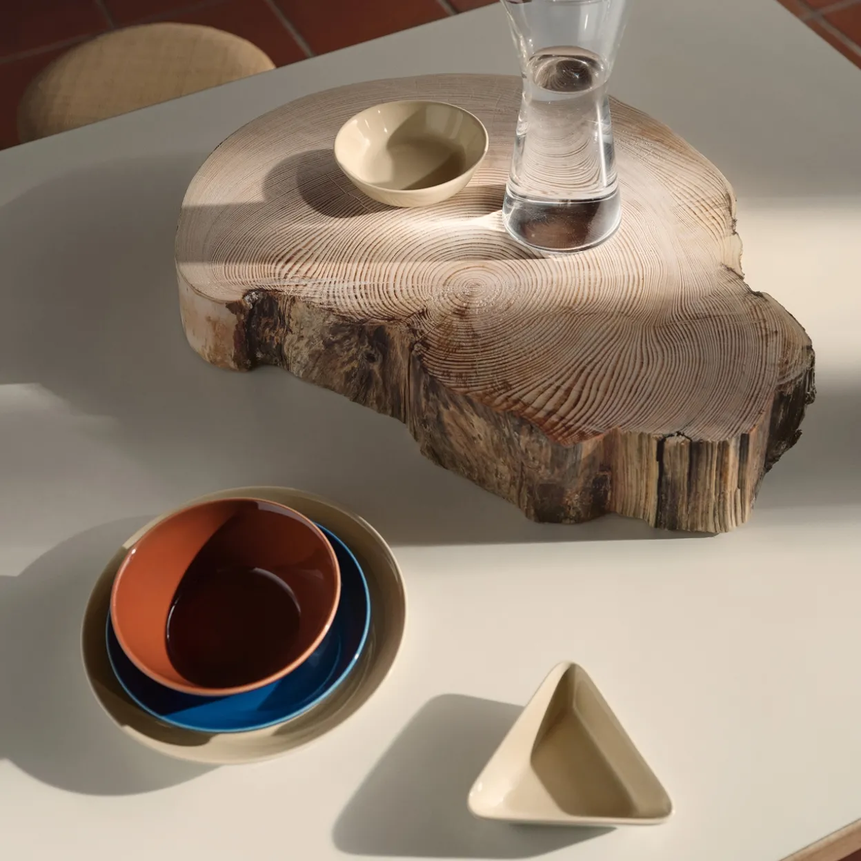 Lautanen 17cm vintage sininen