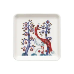 Lautanen neliö 12x12cm valkoinen