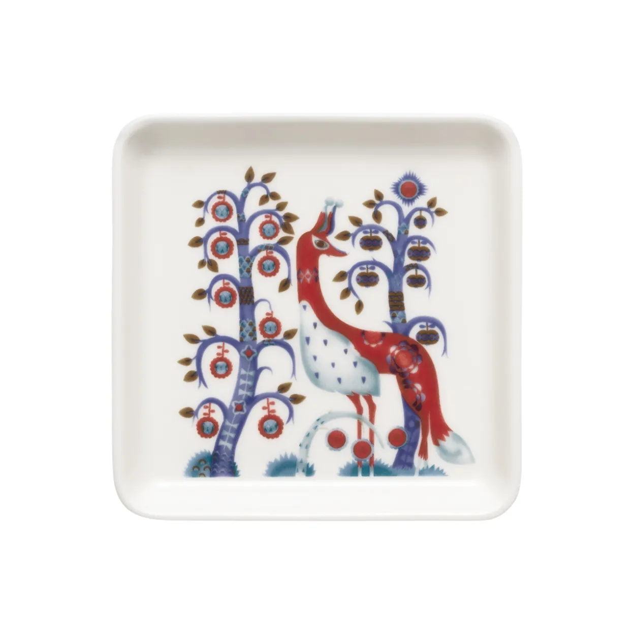 Lautanen neliö 12x12cm valkoinen