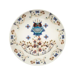 Lautanen syvä 20cm deko valkoinen