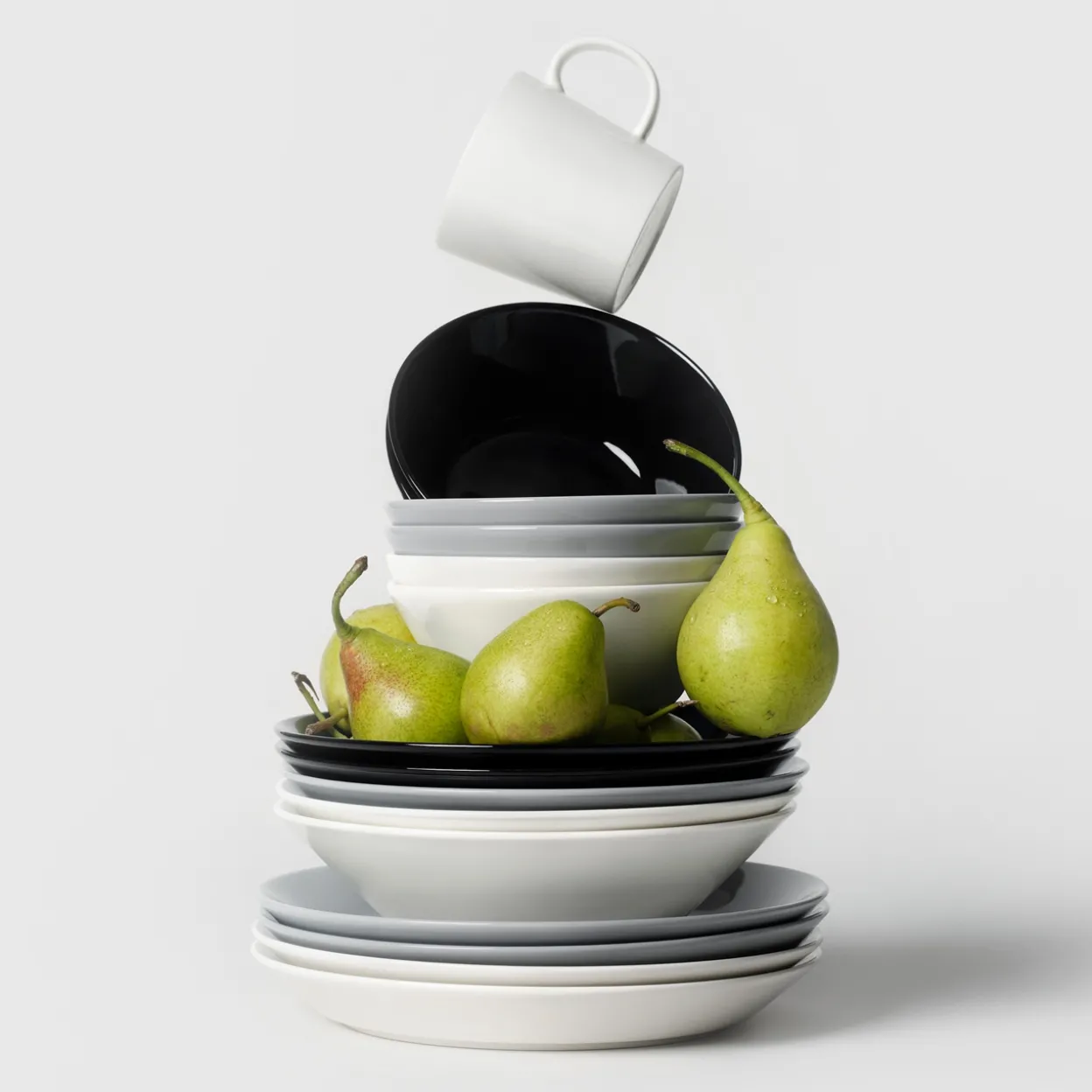 Lautanen syvä 21cm helmenharmaa