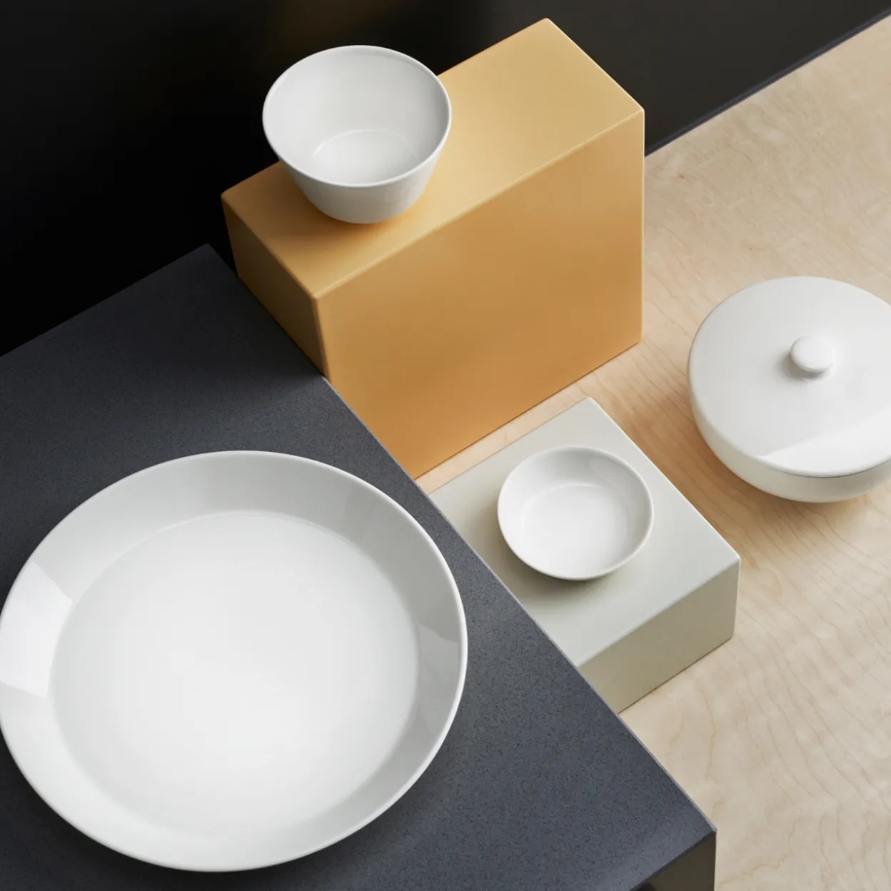 Lautanen syvä 9cm valkoinen