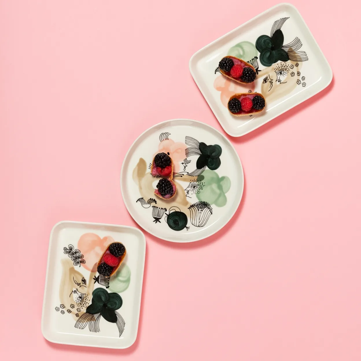 Lautanen 15x19cm vihreä