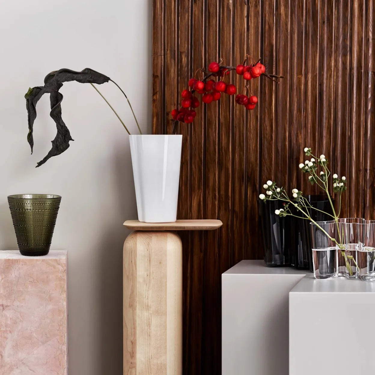 Maljakko 220mm valkoinen