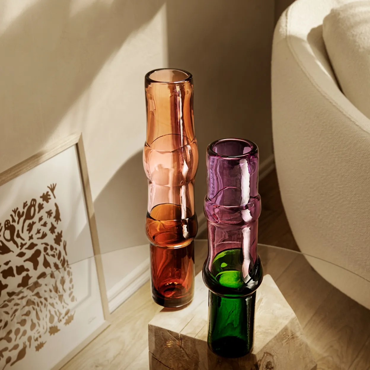 Maljakko 90x450mm lohenpunainen-vaaleanpunainen-aavikko