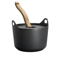 Puinen kahva valurautapadalle 3,0L